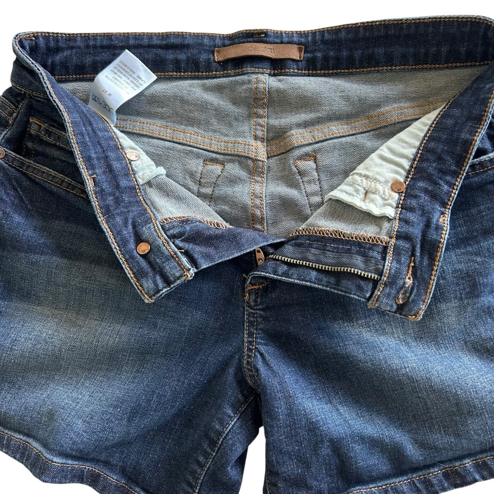 Joe's Jeans "Edlyn" Mid-Rise Dark Blue Denim Shorts Women's Size 27 (B7-1076) - Picture 6 of 12